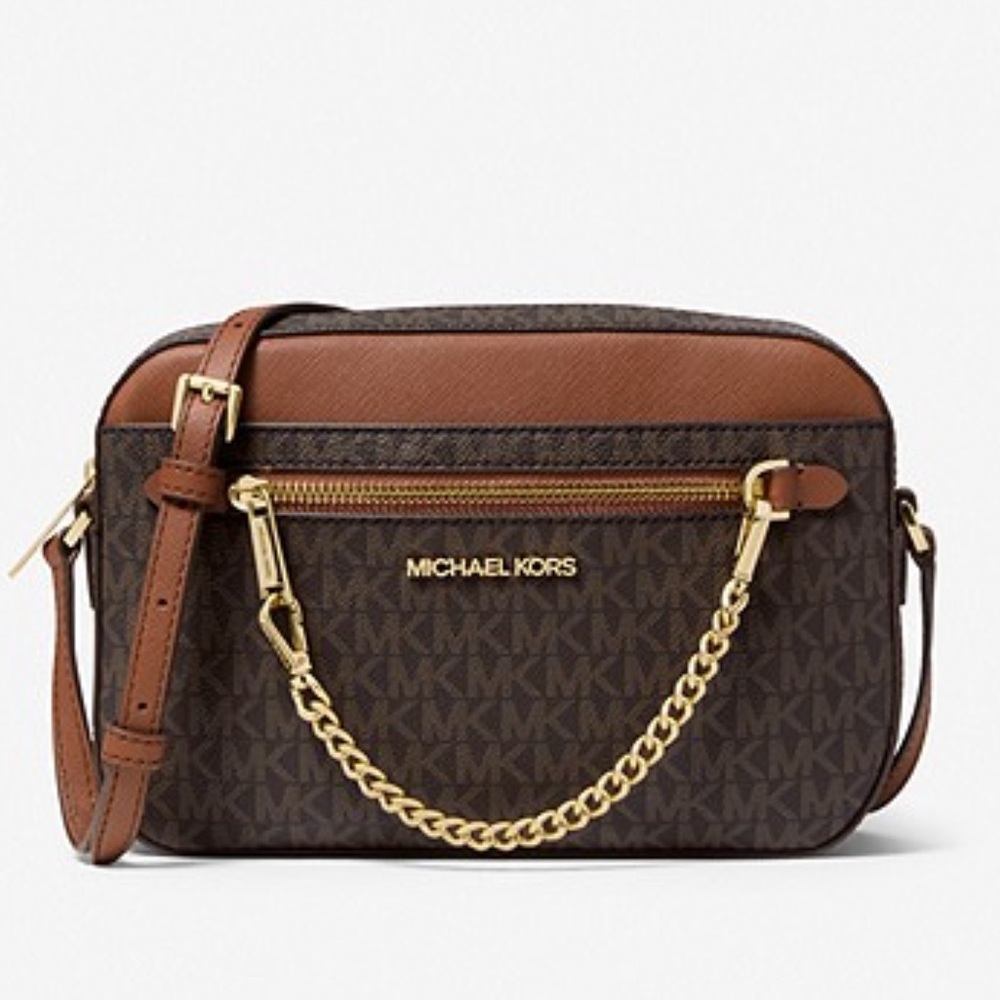 Large Jet Set Crossbody Bag - Brown (NEW, NEVER USED)